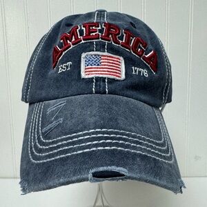 America Distressed Trucker Hat - New